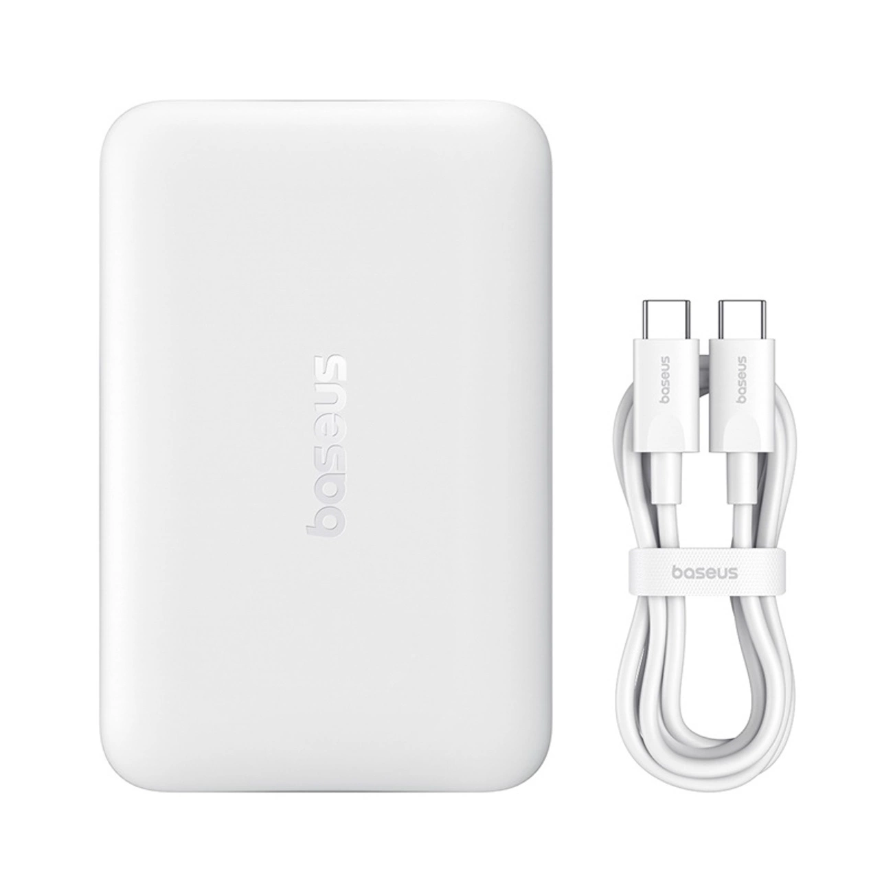 Externer Wireless-Akku Baseus EnerFill FM11 Ultra-Mini, 10000mAh, 22.5W, PD + FQI, 1 x QI - 1 x USB-C, Weiß P1008210E213-00
