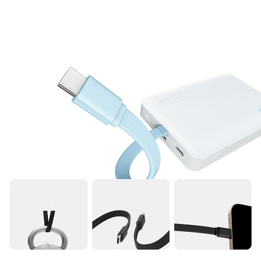 Batterie Externe Sans Fil Cuktech CP132ML, 10000mAh, 22,5W, PD + QI, 2 x USB-C, Blanche