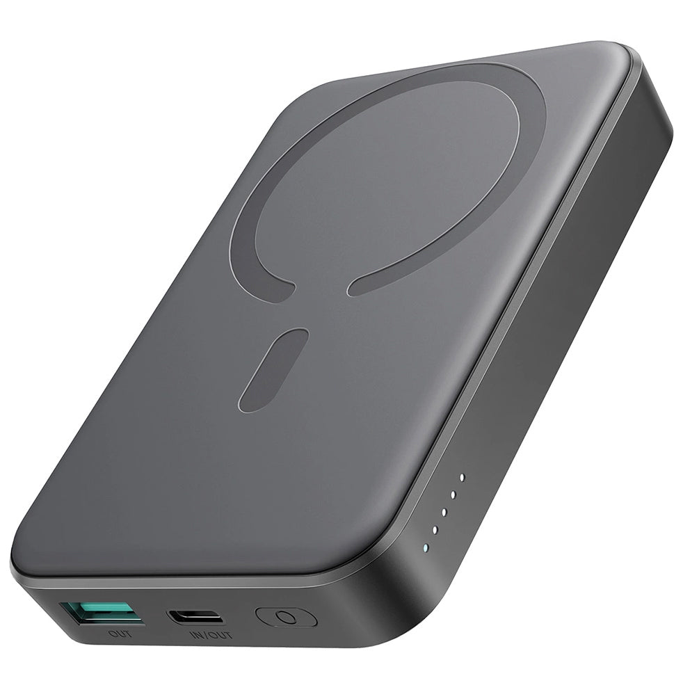 Externer Wireless-Akku Joyroom JR-W020, 10000mAh, 20W, QC + PD + FQI, 1 x QI - 1 x USB-A - 1 x USB-C, Schwarz