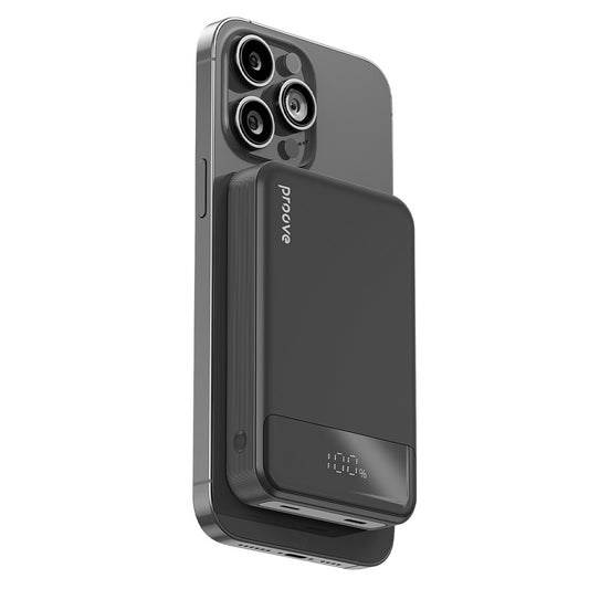 Externer Wireless-Akku Proove Hoodman, 10000mAh, 20W, PD + FQI, 1 x QI - 1 x USB-C, Schwarz PBH120010001
