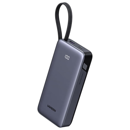 UGREEN PB536 External Battery (55988B), 20000mAh, 45W, QC + PD, 1 x USB-A - 2 x USB-C, Gray