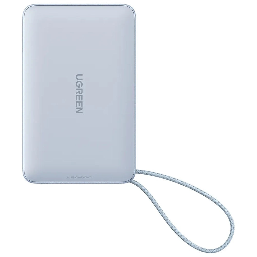 UGREEN MagFlow PB773 Wireless Externe Batterie (65958B), 10000mAh, 25W, PD + FQI, 1 x QI - 2 x USB-C, Blau
