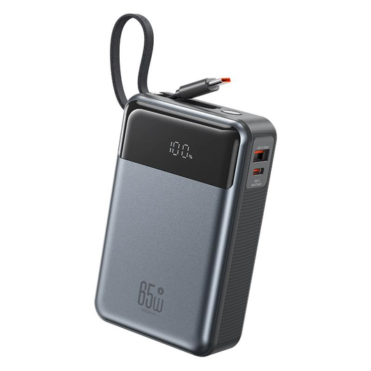 Batterie Externe XO Design PR267, 20000mAh, 65W, QC + PD, 1 x USB-A - 2 x USB-C, Gris