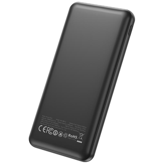 Externer Akku XO Design PB312, 10000mAh, 10W, 2 x USB-A, Schwarz