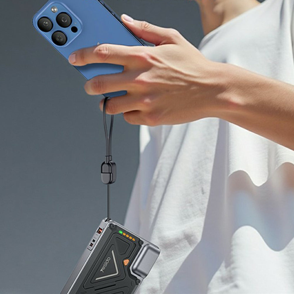 Batterie Externe Yesido YP89, 10000mAh, 22.5W, QC + PD + FQI, 1 x Lightning - 1 x QI - 1 x USB-A - 1 x USB-C, Gris