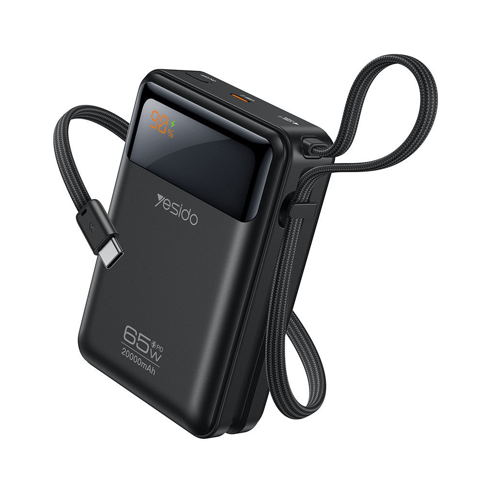 Batterie Externe Yesido YP97, 20000mAh, 65W, PD, 2 x USB-C, Gris