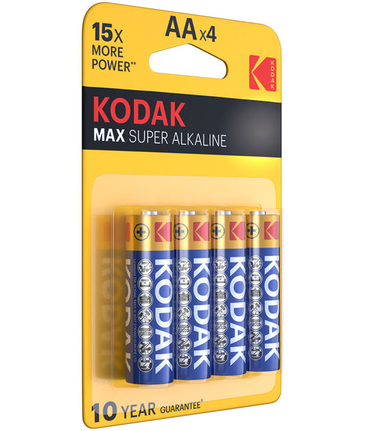 Kodak Max Super Batterie, AA / LR6, 4 Stück Set