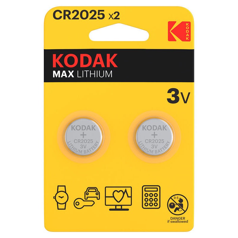 Pile Kodak Max, CR2025, Lot de 2 pièces
