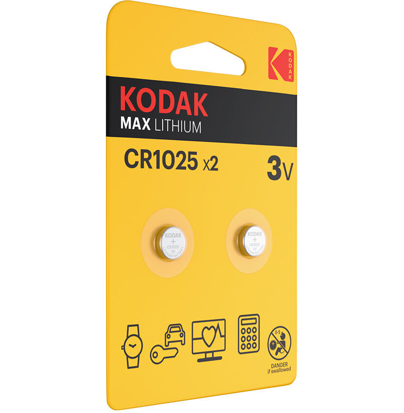 Pile Kodak Max, CR2025, Lot de 2 pièces