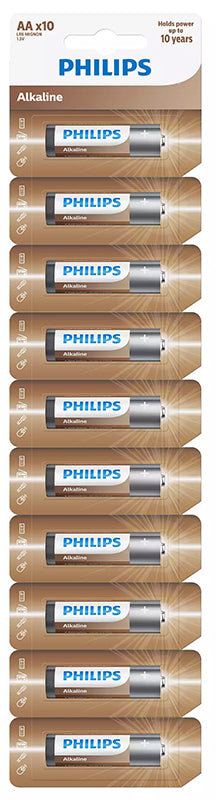 Pile Philips, AAA / LR3, Lot de 10 pièces