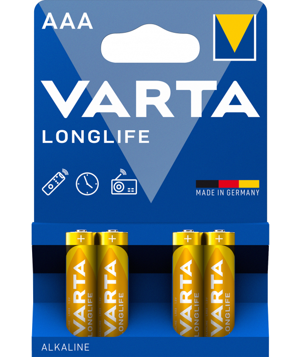 Pile Varta Longlife 4903, AAA / LR3, Lot de 4 pièces