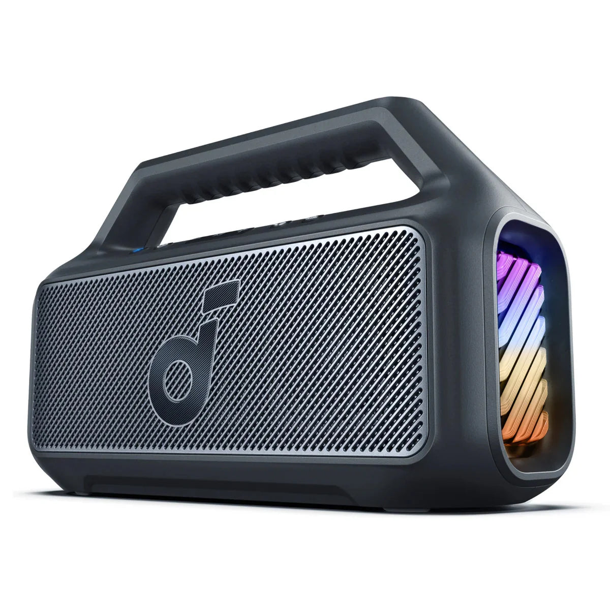 Tragbarer Bluetooth-Lautsprecher Anker SoundCore Boom 2, 80W, TWS, RGB, wasserdicht, Schwarz A3138011