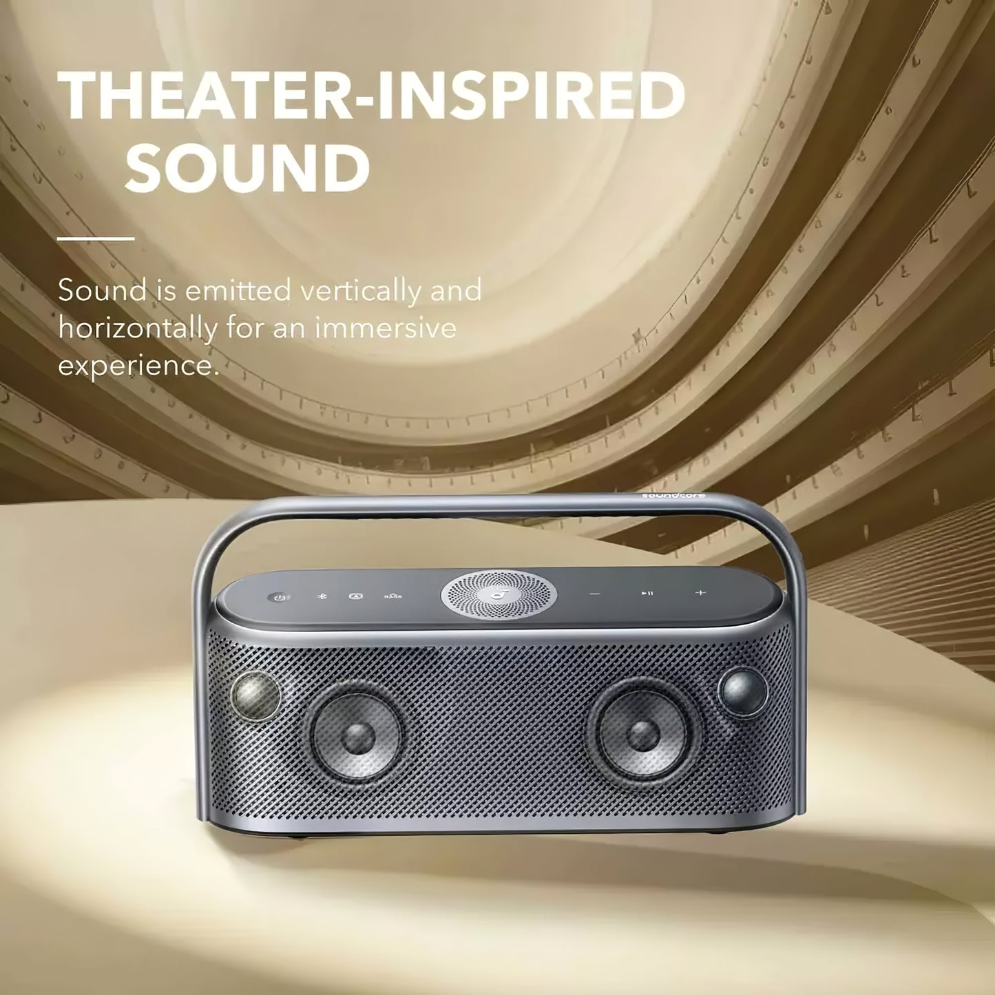 Tragbarer Bluetooth-Lautsprecher Anker SoundCore Motion X600, 50W, wasserdicht, schwarz A3130011