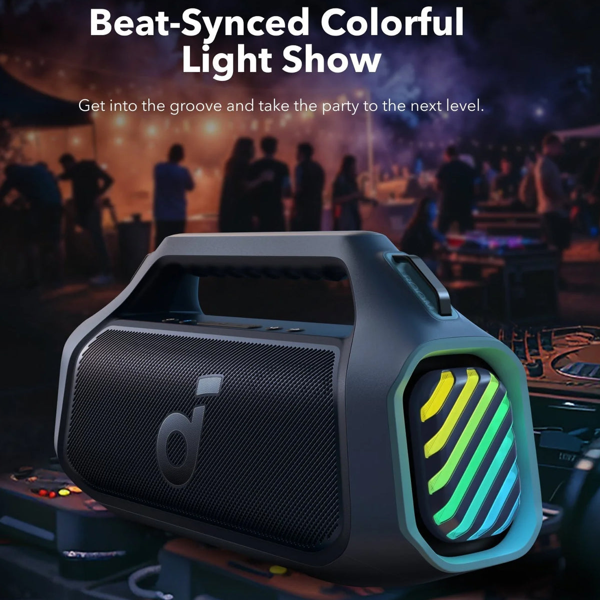 Enceinte Portable Bluetooth Anker SoundCore Boom 2 Plus, 140W, TWS, RGB, Étanche, Bleue A3134031