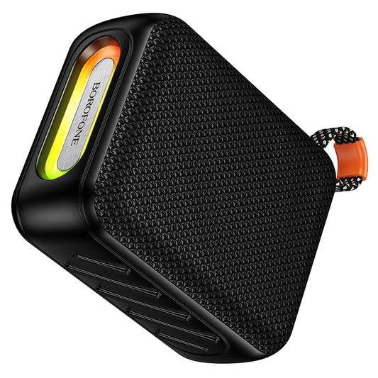 Borofone BR106 Felicitous tragbarer Bluetooth-Lautsprecher, 8 W, TWS, RGB, Schwarz