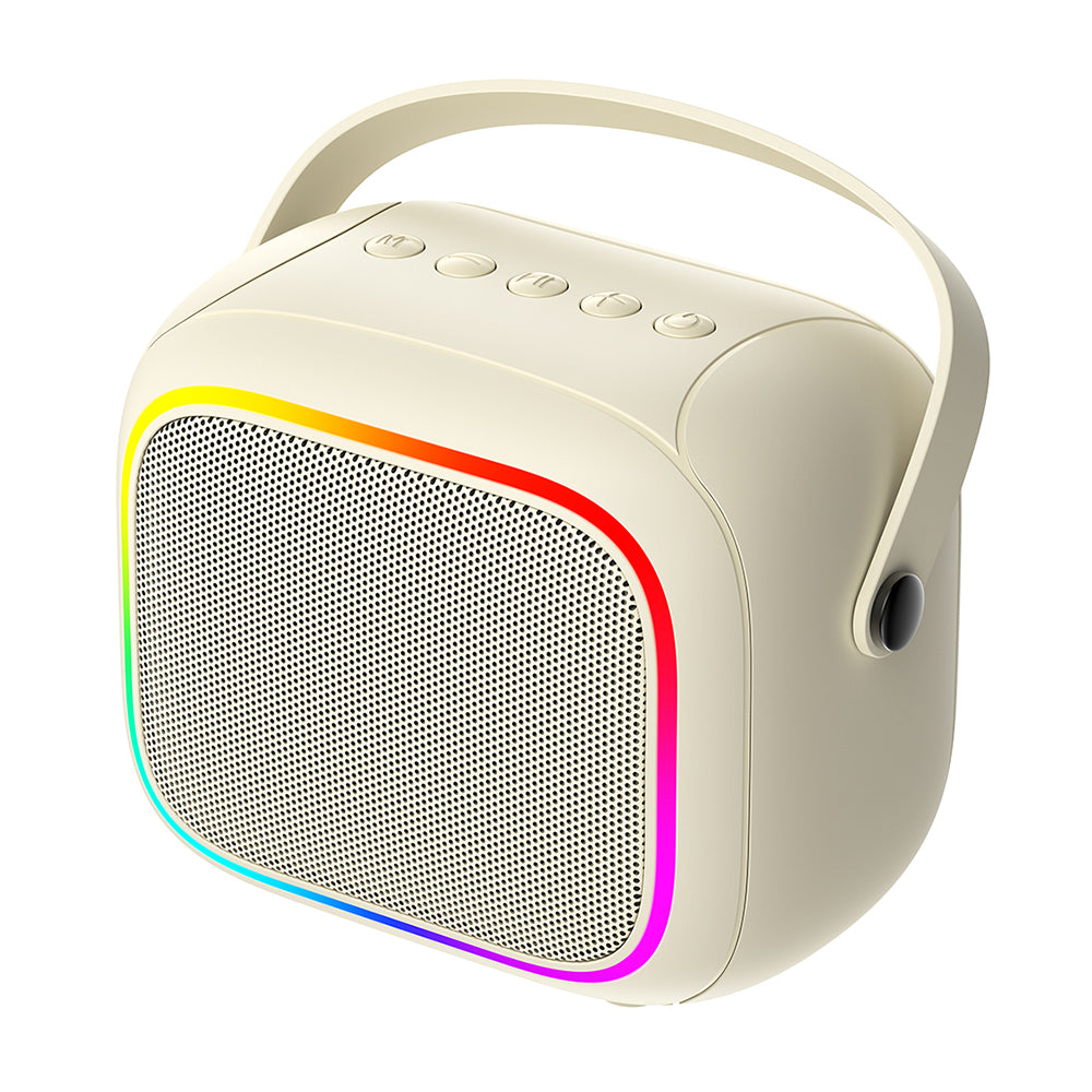 Tragbarer Bluetooth-Lautsprecher HAVIT SK818BT Karaoke, 5W, RGB, wasserdicht, Beige