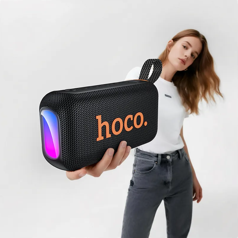 Enceinte Portable Bluetooth HOCO HC32, 2 x 10W, TWS, RGB, Noire