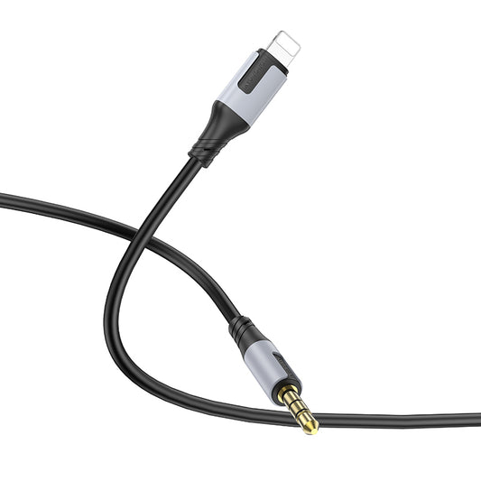 Audio-Kabel Lightning - 3,5mm Borofone BL19 Creator, 1m, Schwarz