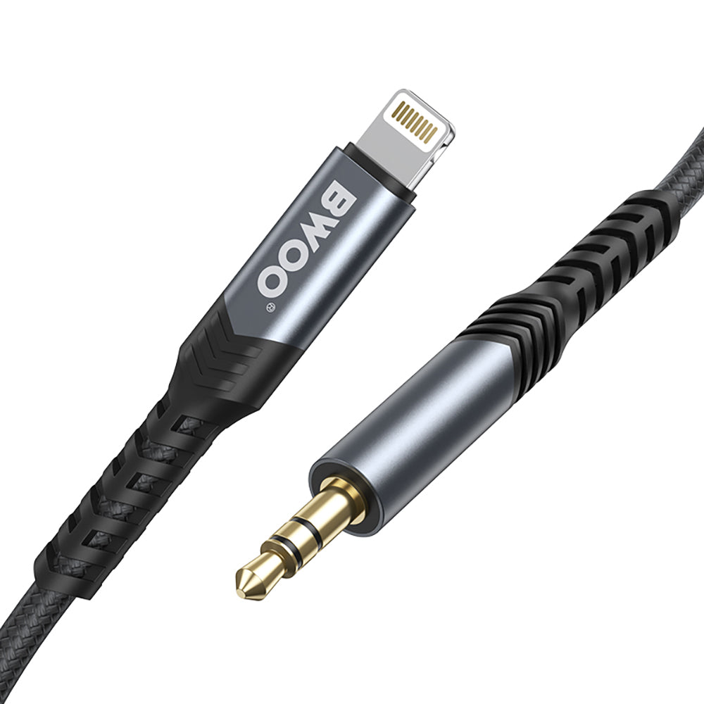 Audio-Kabel Lightning - 3.5mm BWOO BO-AUX068, 1.2m, Schwarz