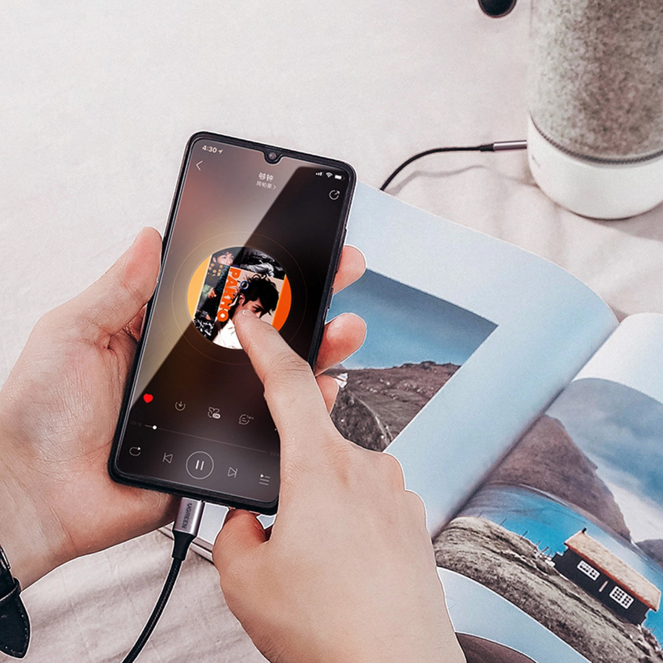 UGREEN AV143 USB-C to 3.5mm Audio Cable, 1m, Gray