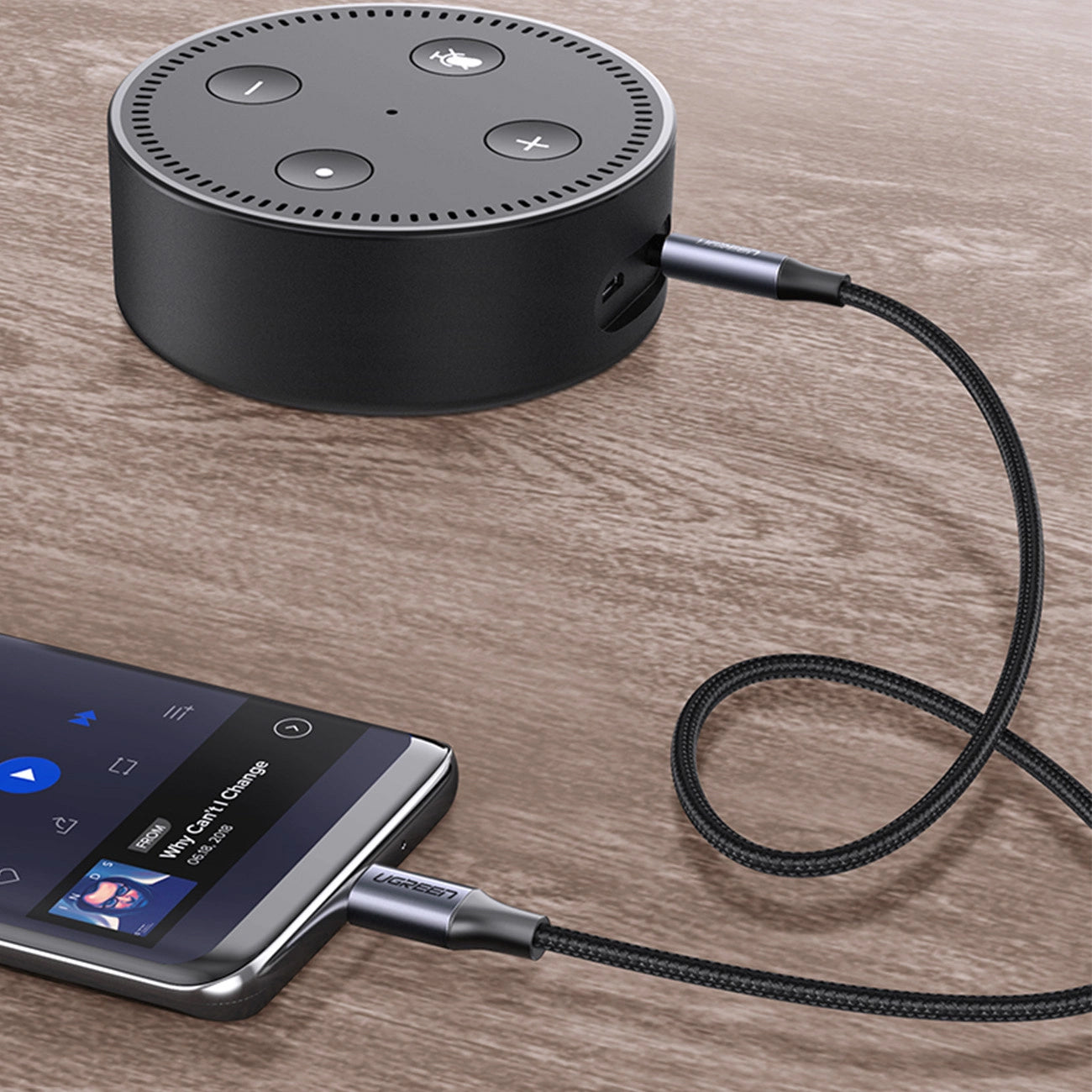 UGREEN AV143 USB-C to 3.5mm Audio Cable, 1m, Gray