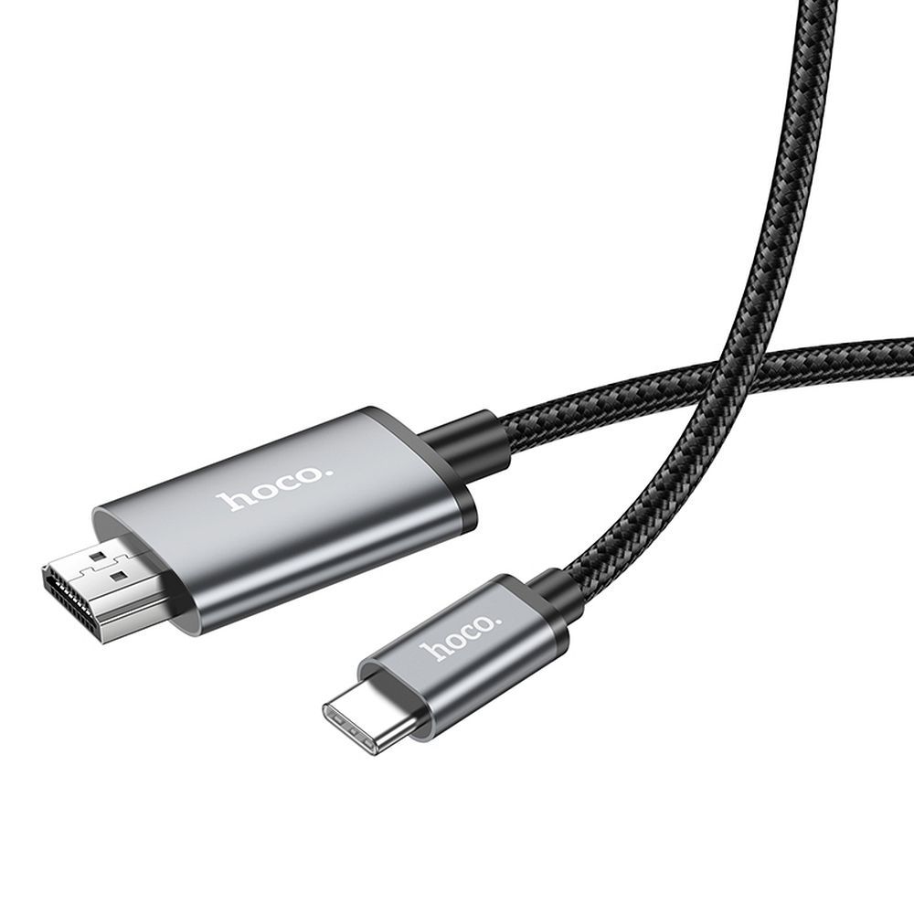 Câble Audio et Vidéo USB-C - HDMI HOCO UA27, 2m, Gris