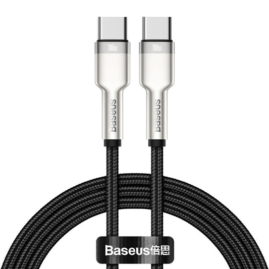 Câble de Données et de Charge USB-C - USB-C Baseus Cafule, 100W, 2m, Noir CATJK-D01