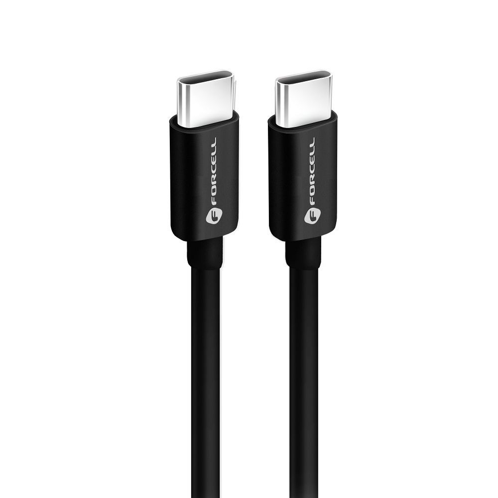 Câble de données et de charge USB-C - USB-C Forcell F-Energy C338, 60W, 0.25m, Noir