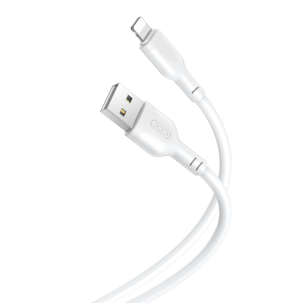 Câble de données et de chargement USB-A - Lightning XO Design NB103, 18W, 1m, blanc
