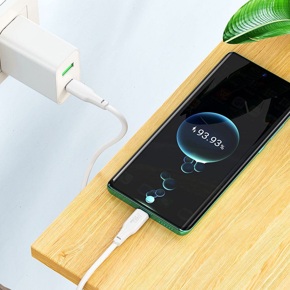 Câble de données et de charge USB-C - USB-C HOCO X93, 100W, 1m, blanc