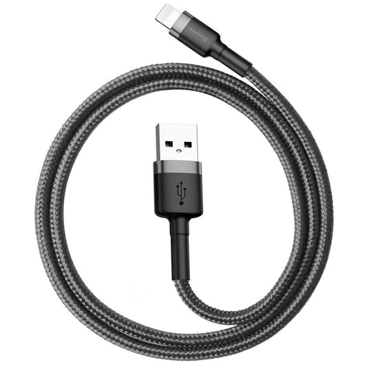 Daten- und Ladekabel USB-A - Lightning Baseus Cafule, 18W, 0.5m, Grau CALKLF-AG1