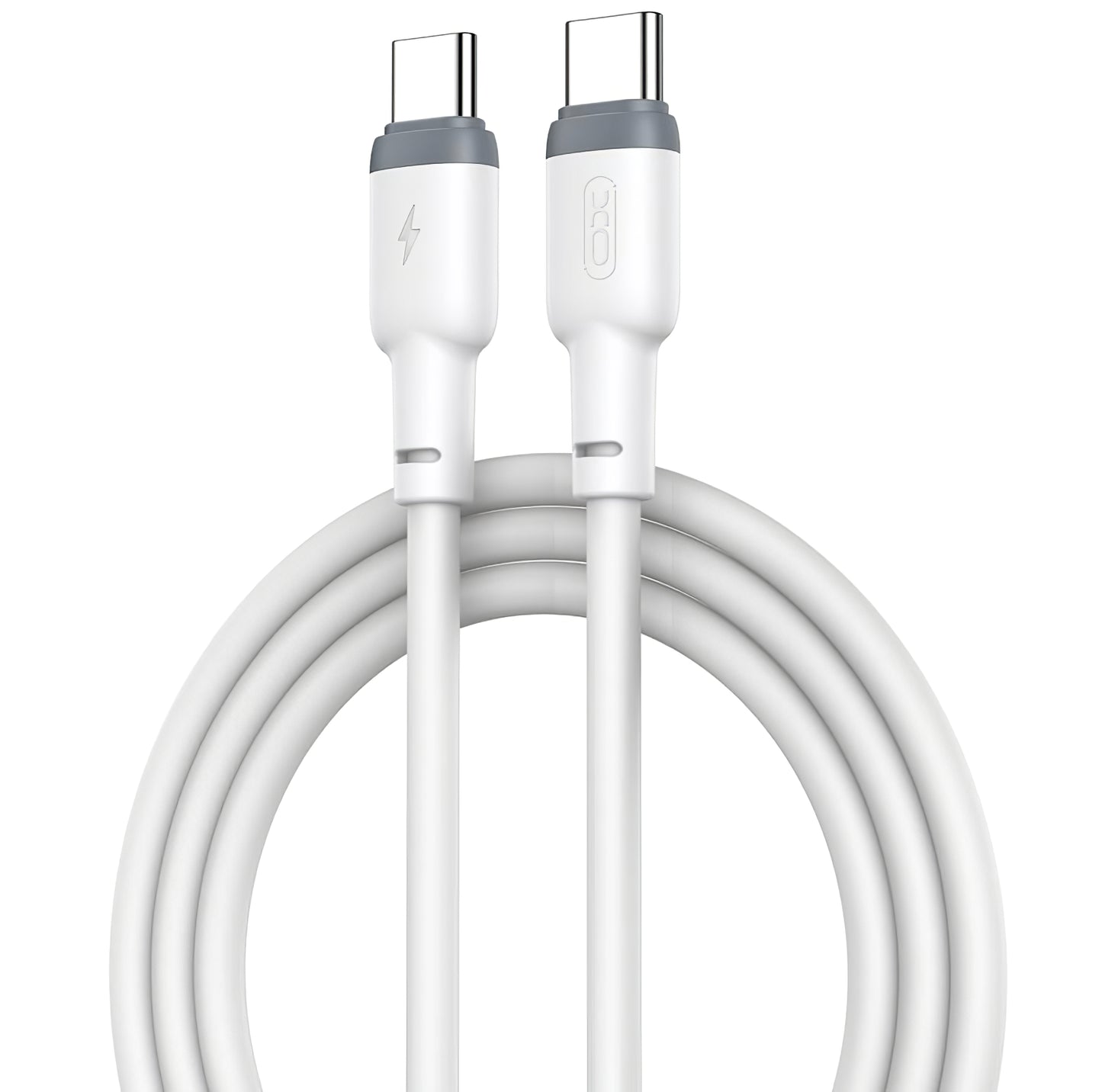 Câble de données et de charge USB-C - USB-C XO Design NB208B, 60W, 1m, blanc