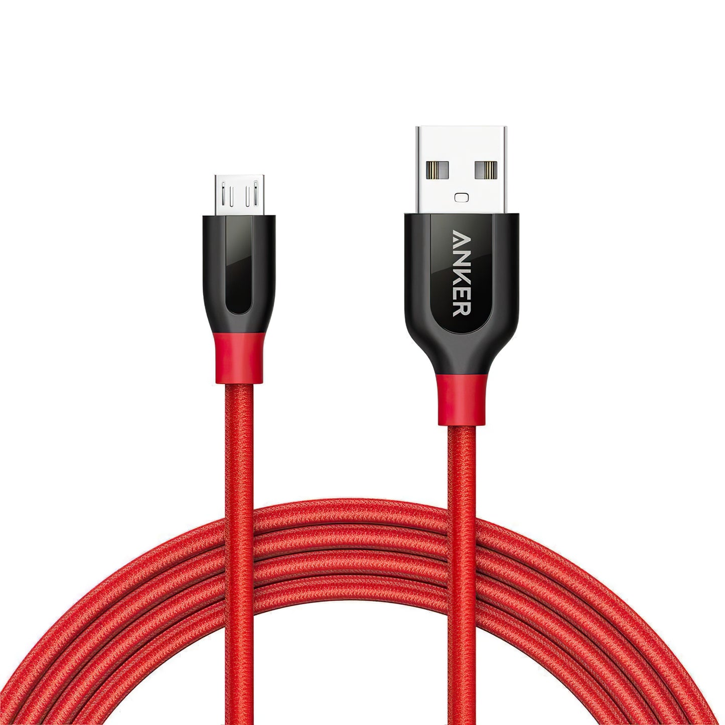 Câble de données et de charge USB-A - microUSB Anker PowerLine+, 18W, 1.8m, Rouge A8143091