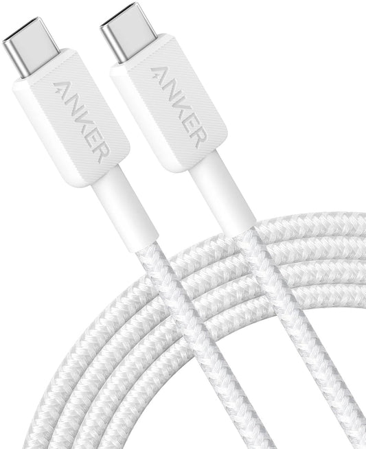 USB-C Daten- und Ladekabel - USB-C Anker 322, 60W, 1,8m, Weiß A81F6G21