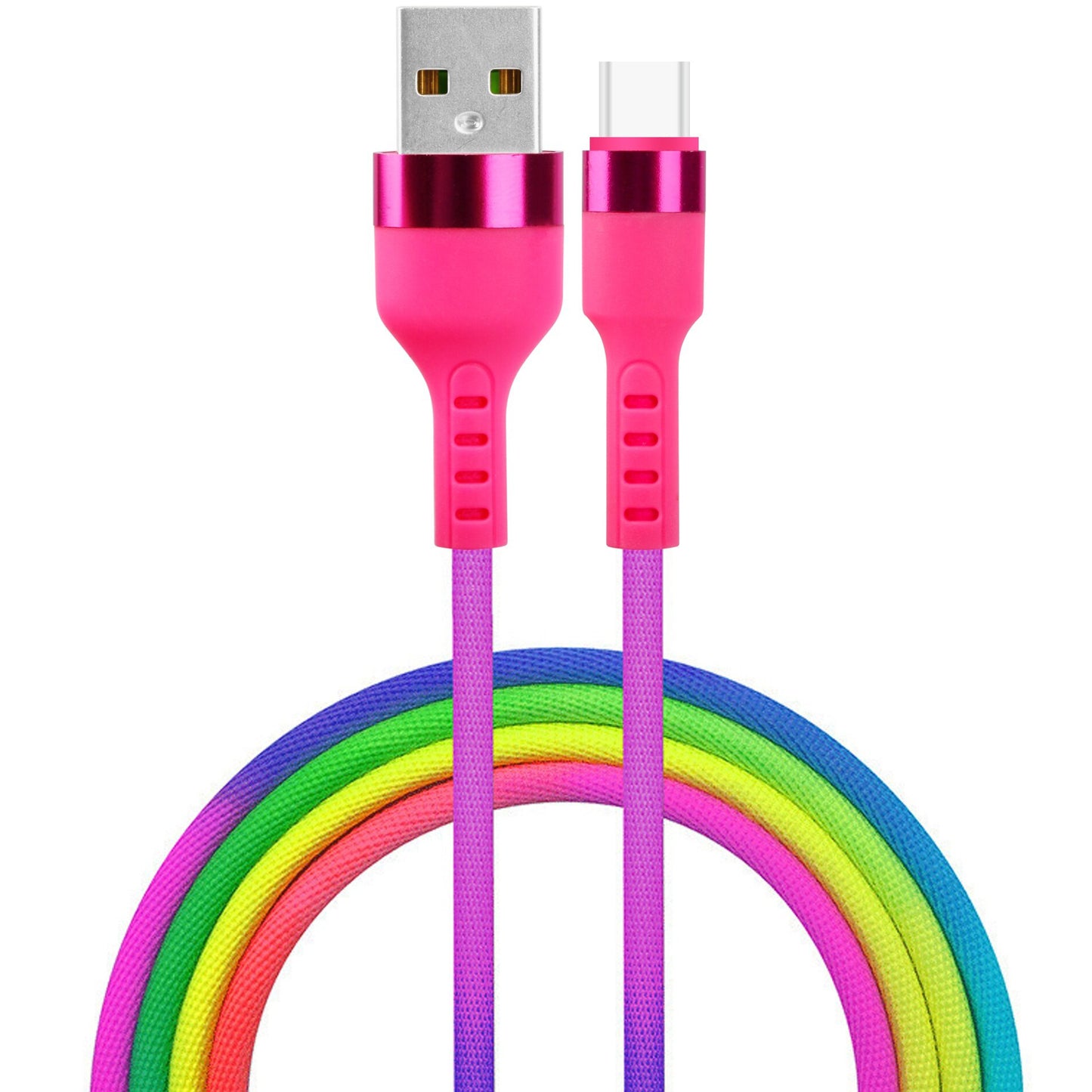 USB-A - USB-C Setty Daten- und Ladekabel, 18W, 1,2m, Mehrfarbig