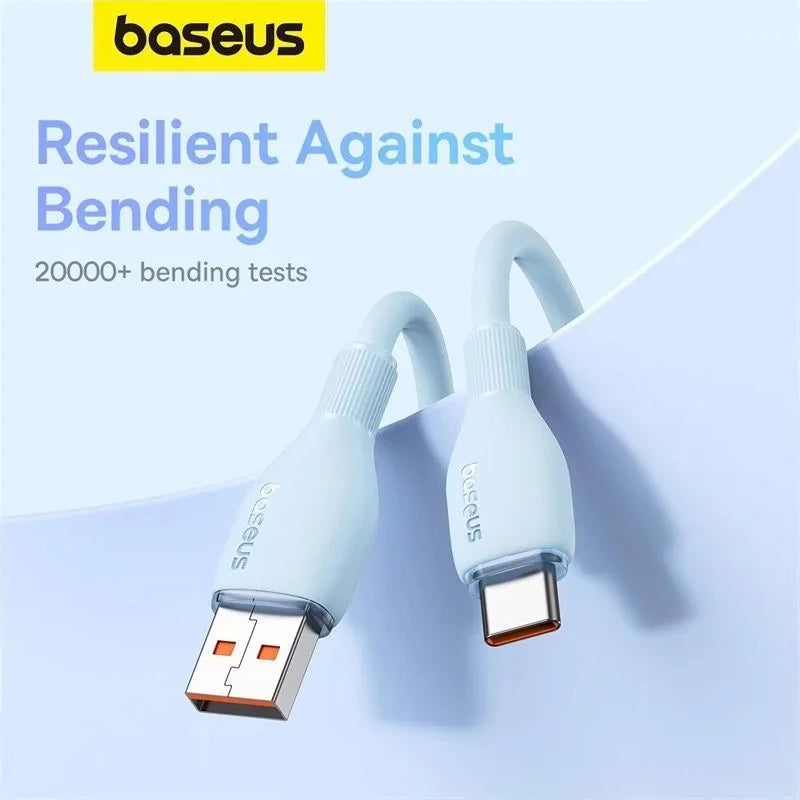 Câble de Données et de Charge USB-A - USB-C Baseus Pudding, 100W, 1.2m, Bleu P10355703311-00