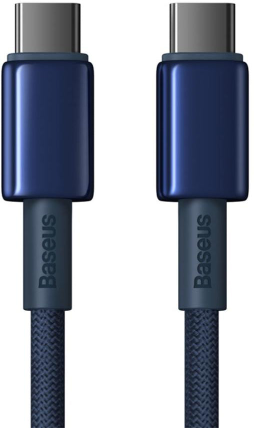 Câble de Données et de Charge USB-C - USB-C Baseus Tungsten Gold, 100W, 2m, Bleu Marine P10319800321-04