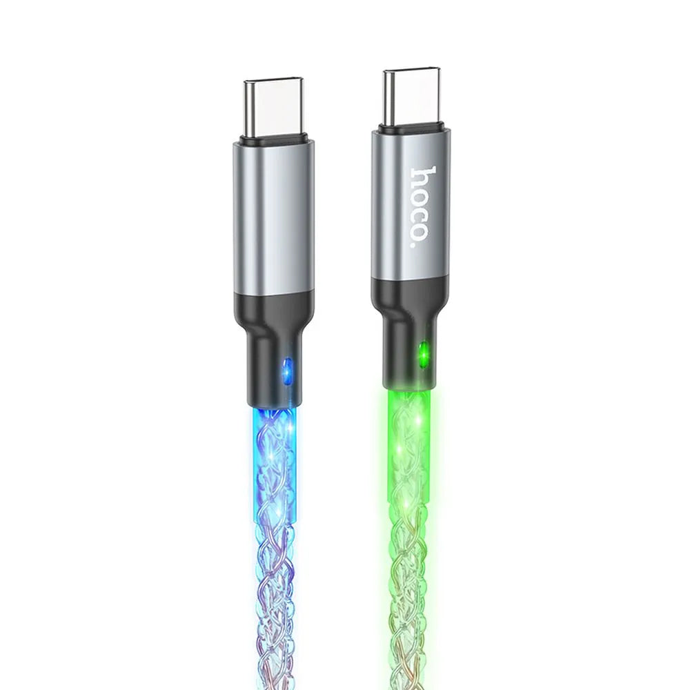 USB-C Daten- und Ladekabel - USB-C HOCO U112, 60W, 1m, Grau