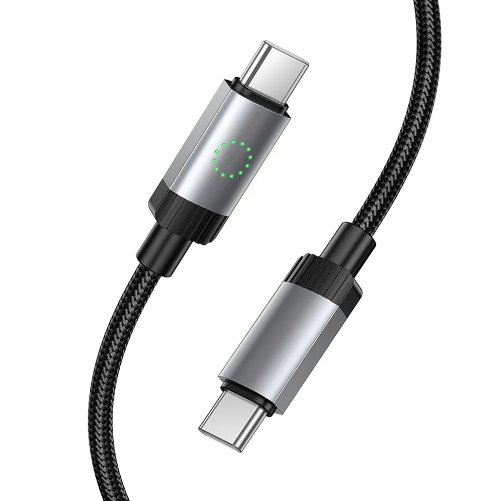 Câble de Données et de Charge USB-C - USB-C HOCO X117, 60W, 1m, Noir