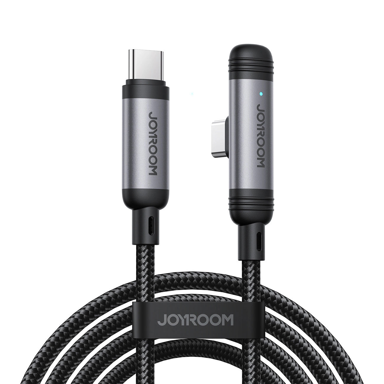 Câble de Données et de Charge USB-C - USB-C Joyroom S-A56 EnjoyX Angled, 60W, 1.2m, Noir