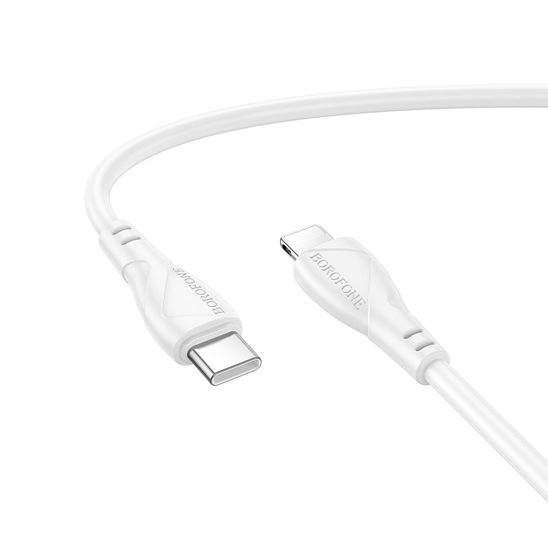 Câble de Données et de Charge USB-C - Lightning Borofone BX121 Energy, 27W, 1m, Blanc
