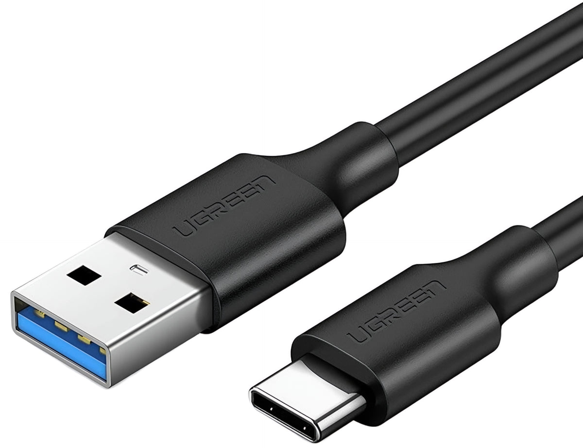 Câble de Données et de Charge USB-A - USB-C UGREEN US184, 18W, 0.5m, Noir