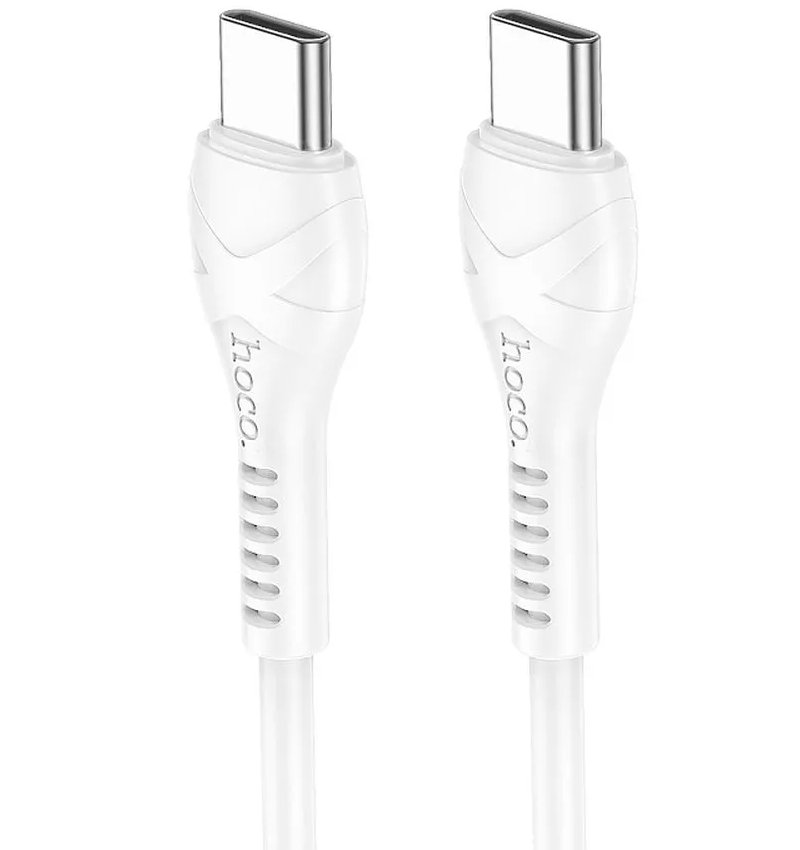 Câble de Données et de Charge USB-C - USB-C HOCO X37, 60W, 1m, Blanc