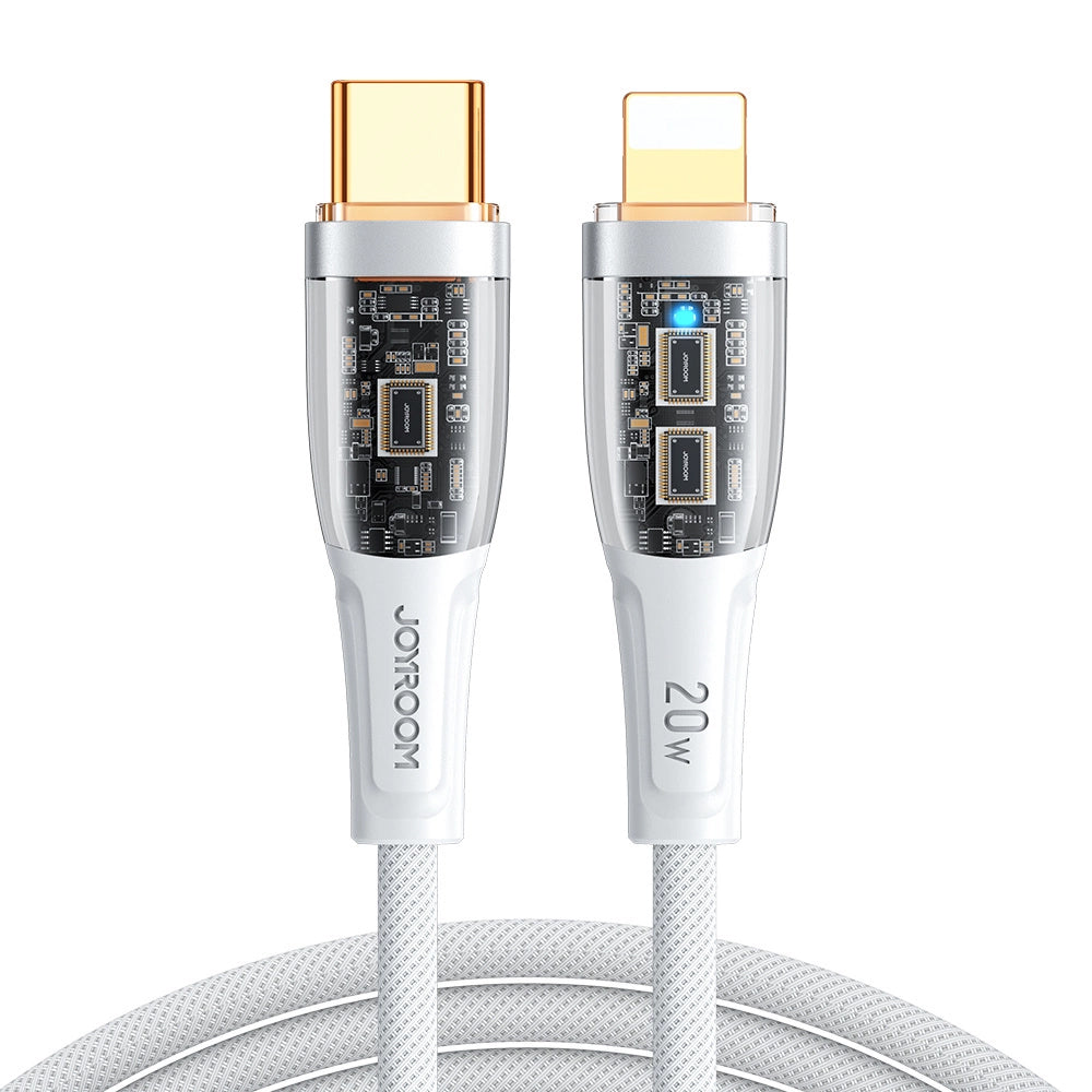 Câble de données et de charge USB-C - Lightning Joyroom S-CL020A3, 20W, 1,2m, Blanc