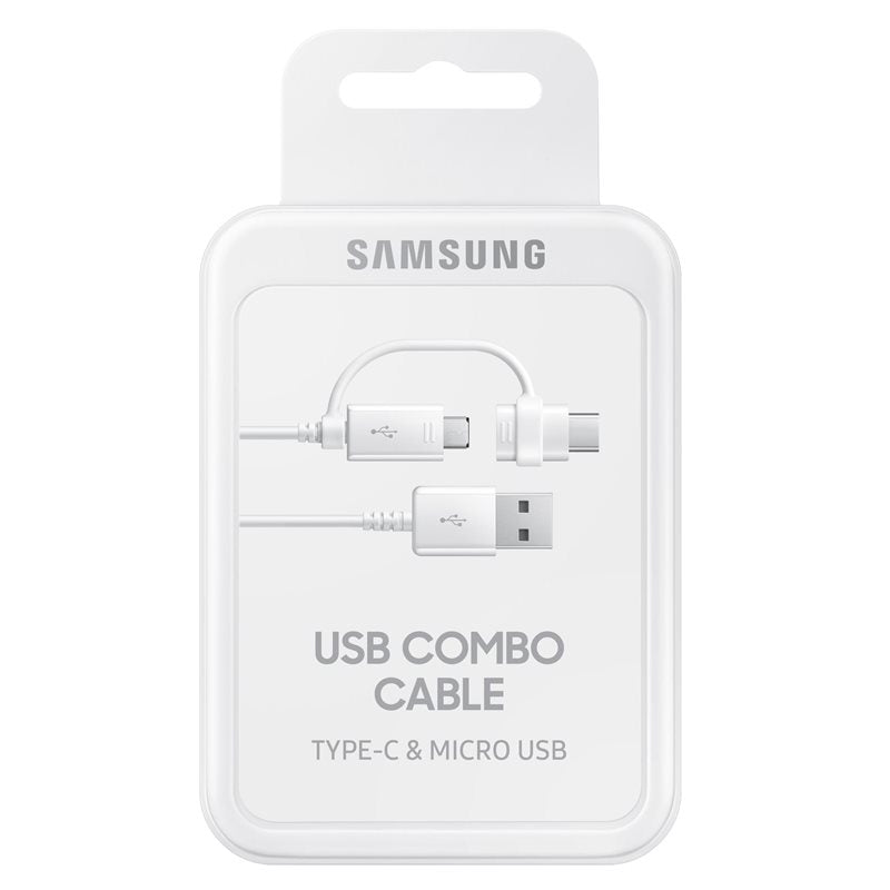 Daten- und Ladekabel USB-A - USB-C / microUSB Samsung Combo 2in1, 18W, 1,5m, Weiß EP-DG930DWEGWW