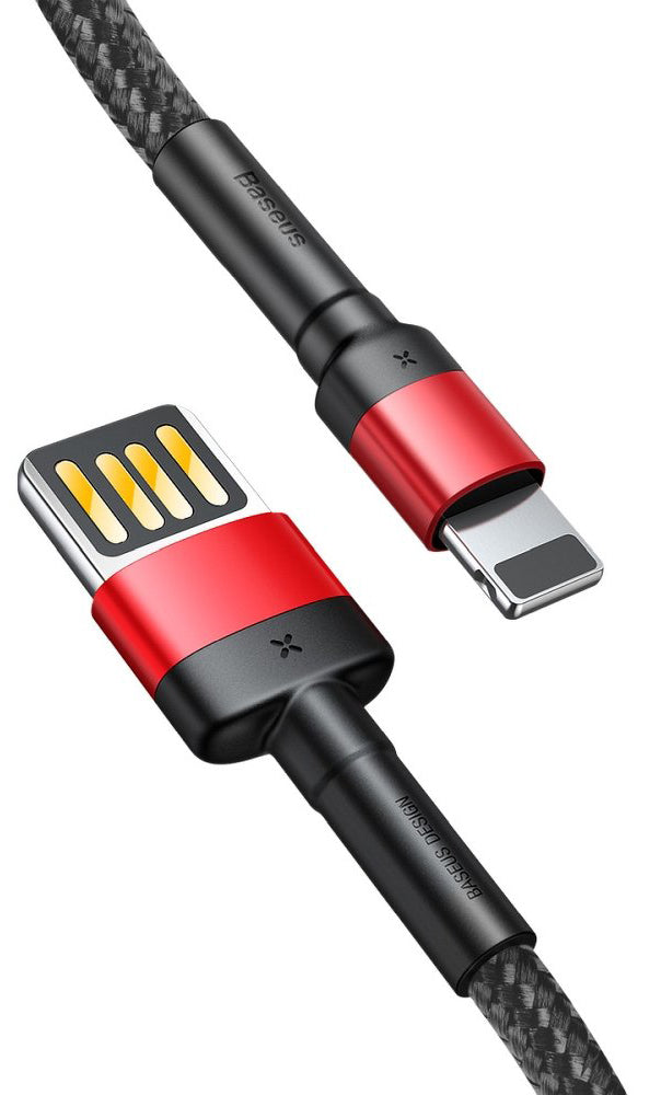 Câble de Données et de Charge USB-A - Lightning Baseus Cafule Édition Spéciale, 18W, 1m, Rouge CALKLF-G91