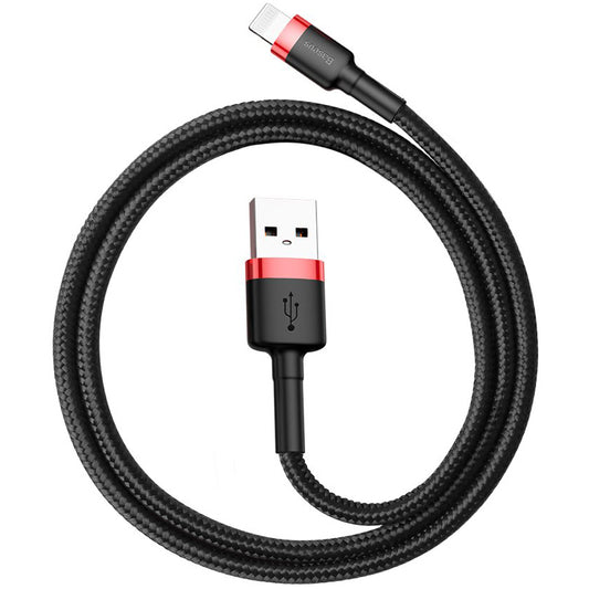 Daten- und Ladekabel USB-A - Lightning Baseus Cafule, 18W, 0.5m, Rot CALKLF-A19