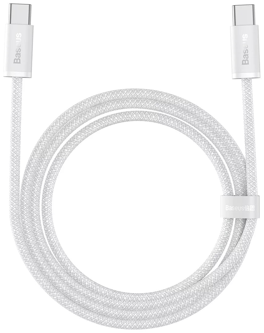 Câble de données et de charge USB-C - USB-C Baseus Dynamic Series, 100W, 1m, blanc CALD000202