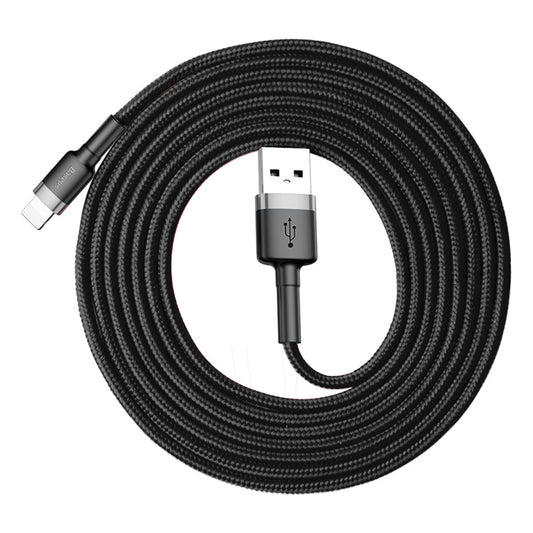 Câble de données et de chargement USB-A - Lightning Baseus Cafule, 18W, 1.5m, Gris CALKLF-CG1
