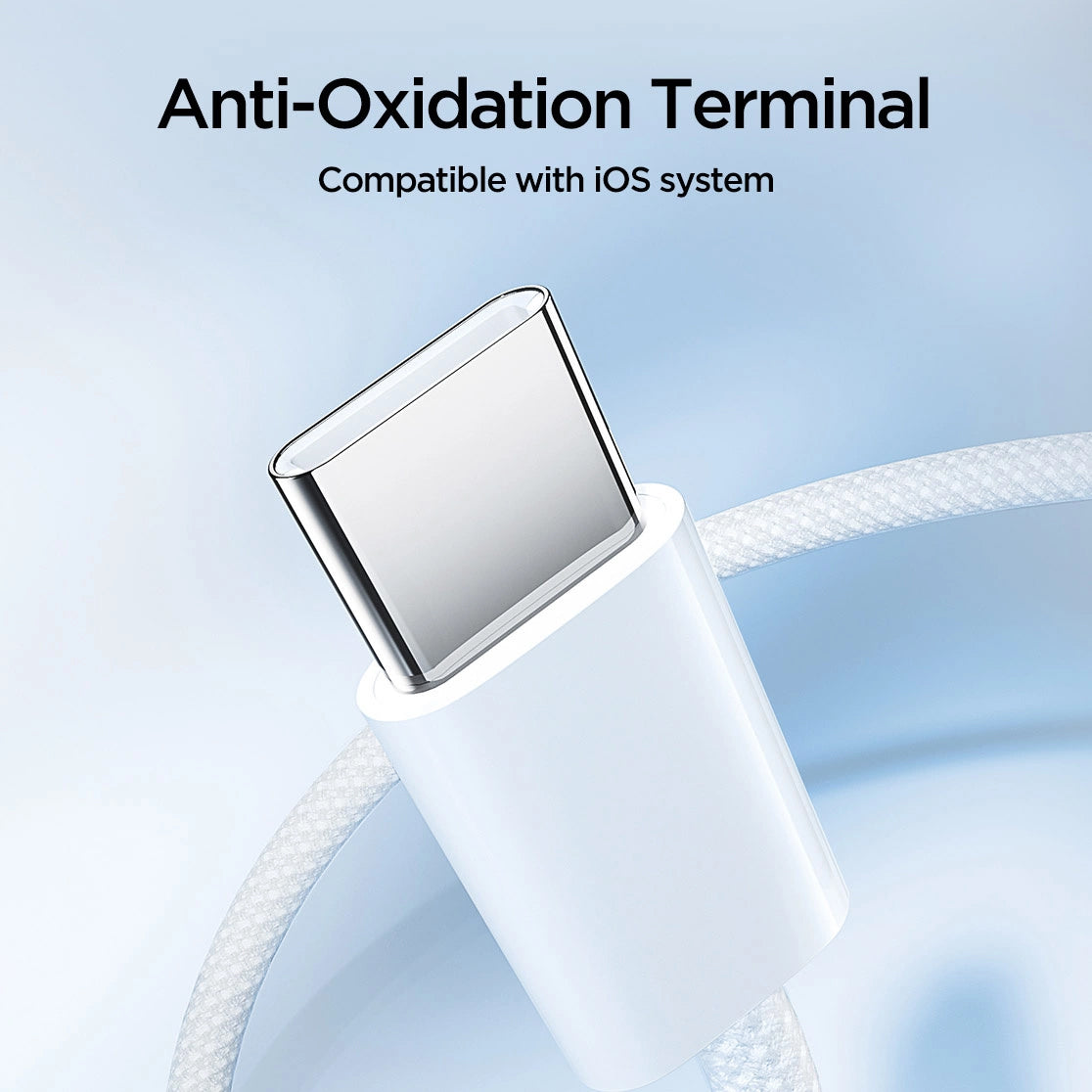 Câble de données et de charge USB-C - USB-C Joyroom S-A45, 60W, 1m, blanc